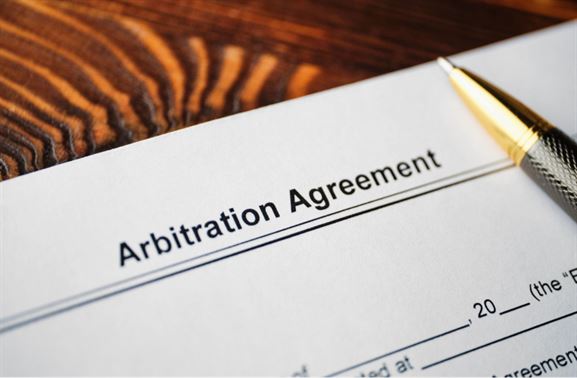 photo-of-paper-showing-arbitration-agreement